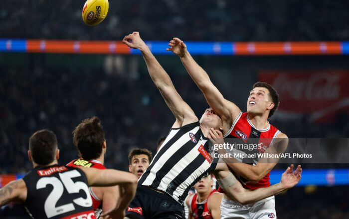 Collingwood beat St Kilda by 34 points, but controversy erupted over Nick Daicos’ tagging and umpire treatment